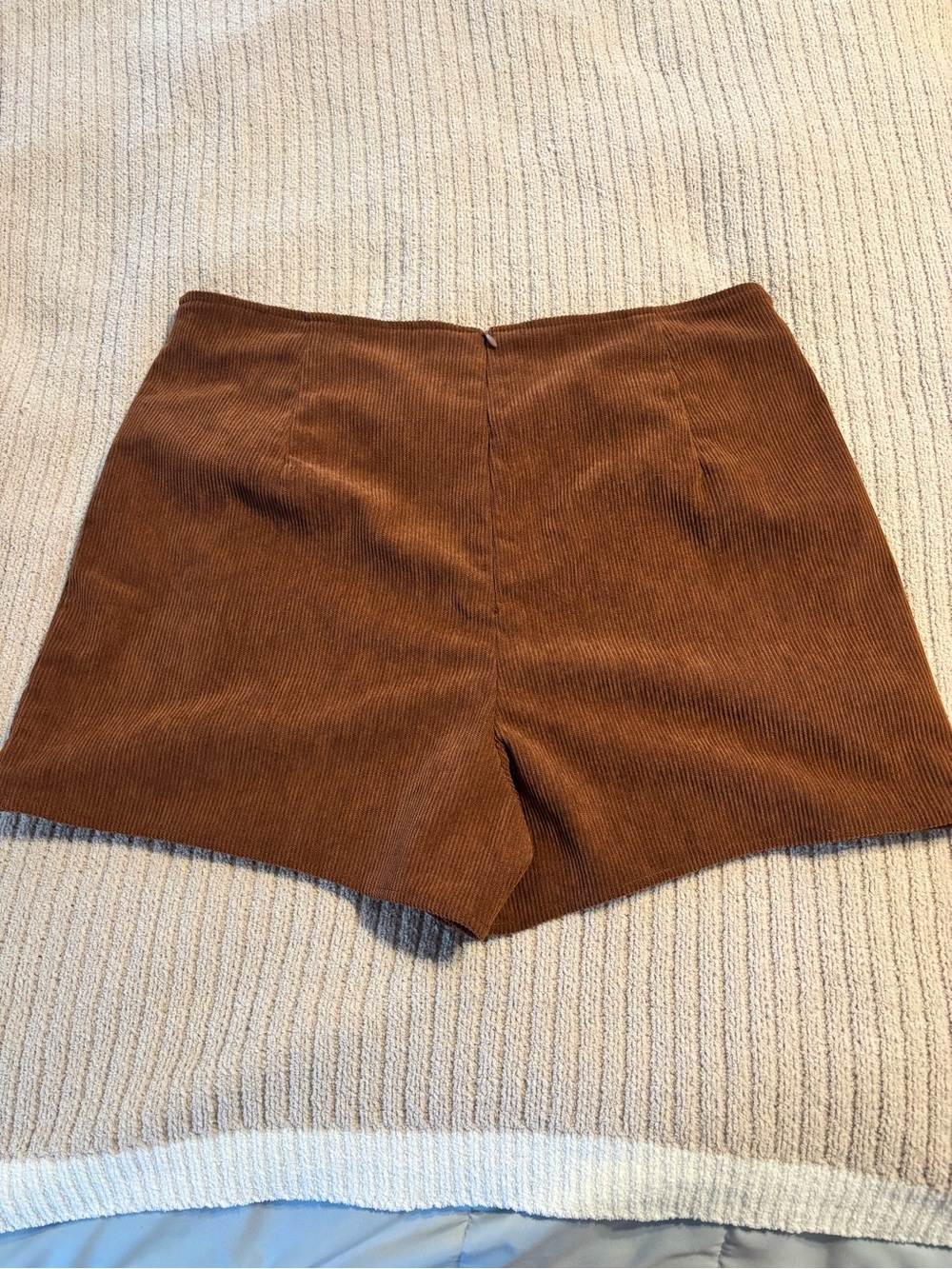Cider Brown Ribbed Mini Skort - Picture 2 of 3